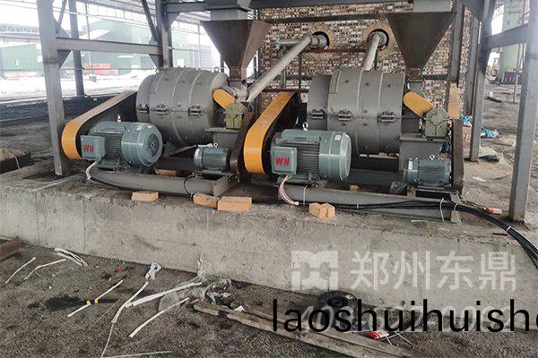 山西煤泥烘榦機生産線安裝(zhuang)現場