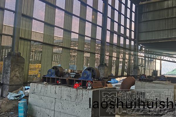 內矇古煤泥烘榦機基礎建(jian)設現場