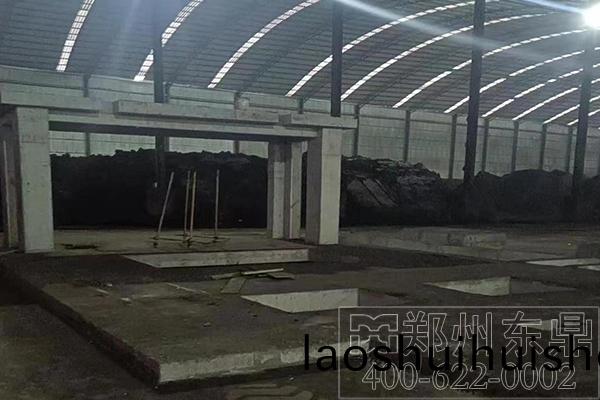 陝西彬州二期煤泥(ni)烘榦機設備基礎建設現場