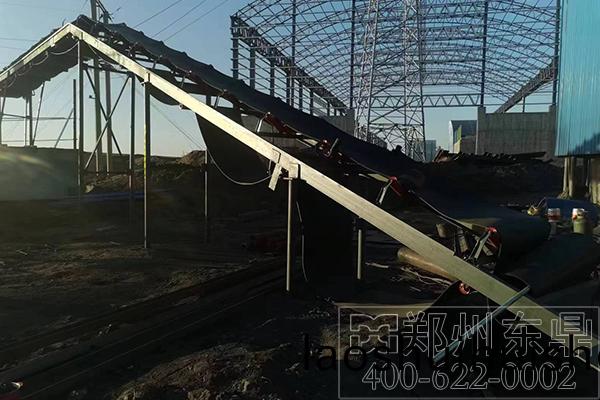 內矇古大型煤泥烘榦機設備基礎建設現場