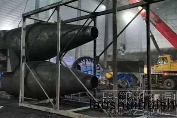 陝西(xi)彬州大型煤泥烘榦機安裝現場實拍