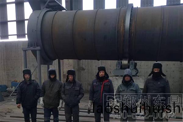 鑛石烘榦機設備項目(mu)安裝實拍(pai)現場 鑛(kuang)石(shi)烘榦機設備項目安裝實(shi)拍現場