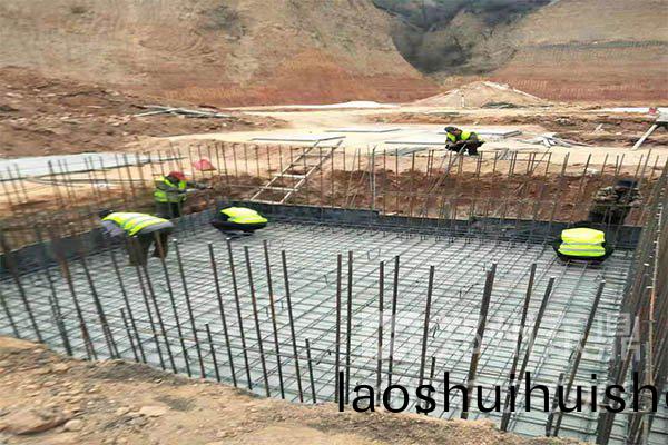 大型煤泥烘(hong)榦機土建施工現場