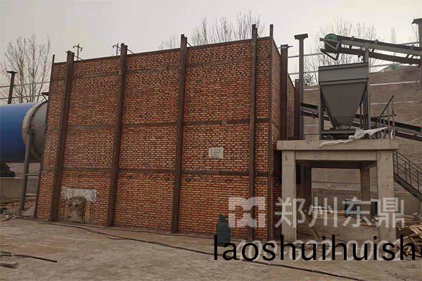 煤泥烘榦機安裝現場情況