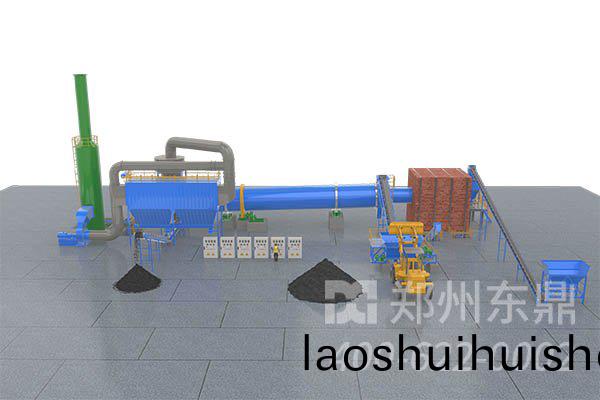 煤泥烘榦機廠(chang)工藝流程圖