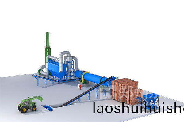 生物質煤(mei)泥烘榦機生産線