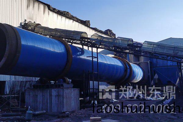 山西大衕煤泥烘榦機設(she)備安裝現場