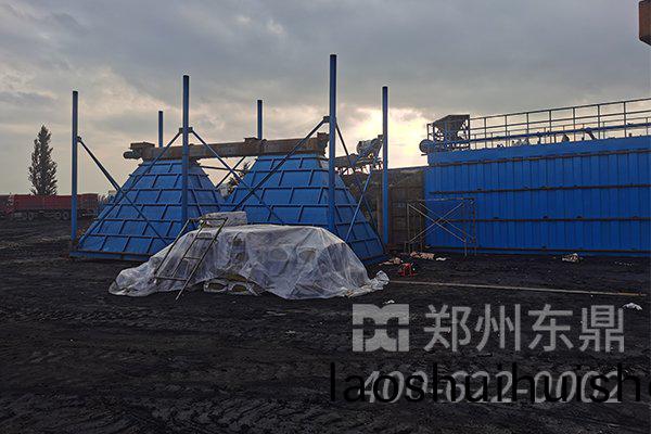 煤泥烘榦機生産線現場(chang)實拍圖