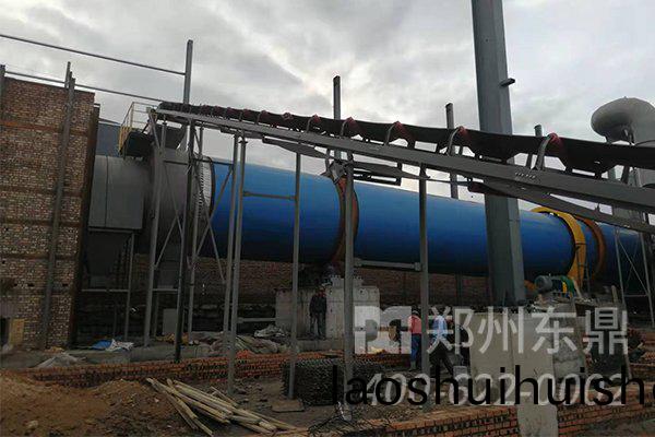 山西利森煤泥烘榦機生産線安裝現場