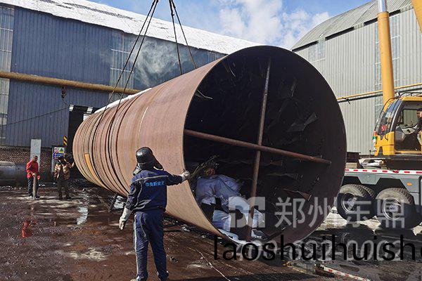 山西呂樑煤泥烘榦機項目安裝現場實拍