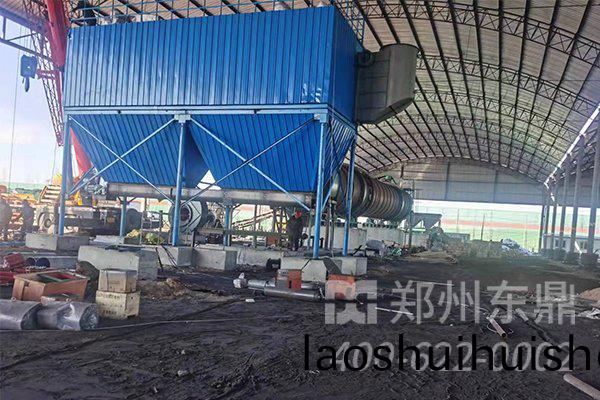 山西煤泥烘榦機生産線安(an)裝現(xian)場